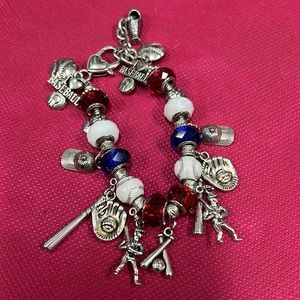 Baseball Charm Bracelet
